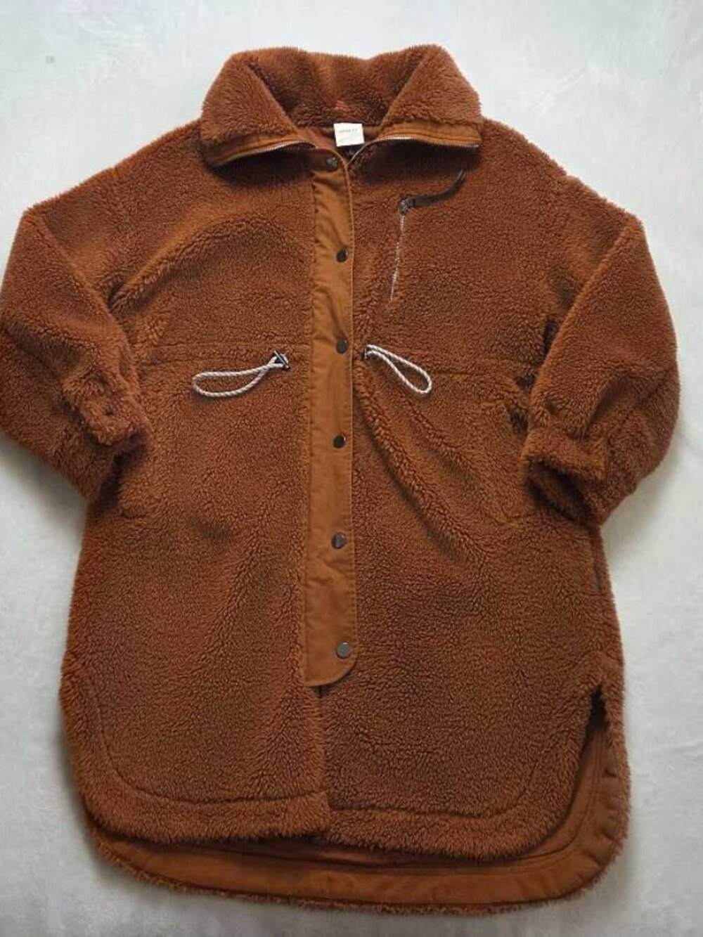 L Varley from Anthropologie sherpa Jones coat Caramel Cafe #5